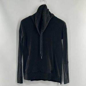 Sweaty Betty Cowl Neck Sweatshirt‎ Women’s S Gray Heather Tie Kangaroo